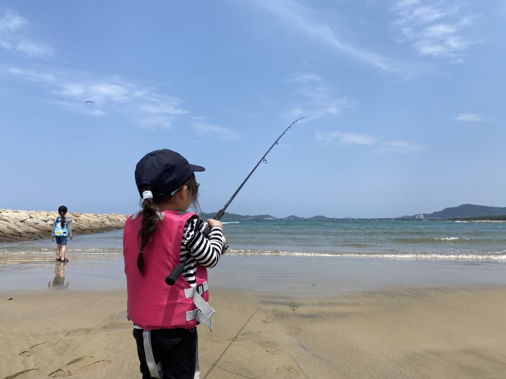 古賀浜で魚釣り