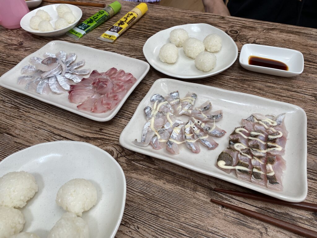 タチウオとイサキの手まり寿司